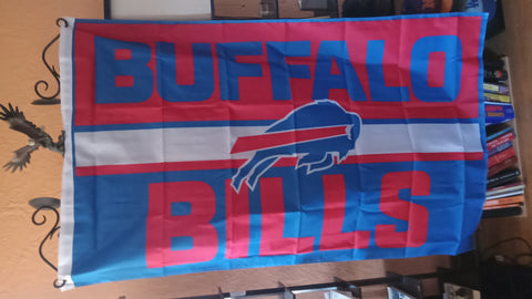 Buffalo Bills Double Sided Blanket Thick Stripe NFL 3x5 foot Flag