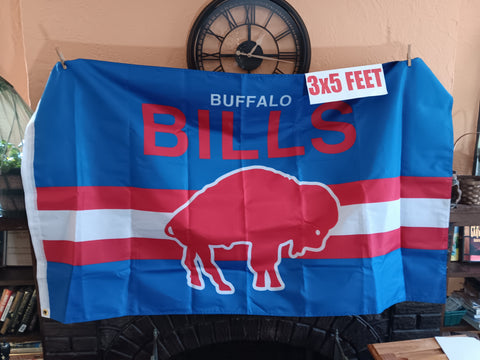 Buffalo Bills Retro 3 Layers Double Sided Blanket Thick 3x5 NFL Flag