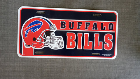 Buffalo Bills Vintage License Plate NFL Helmet Design Rico Industries