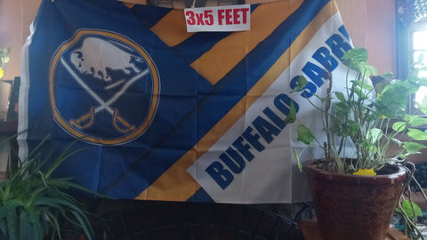 Buffalo Sabres Diagonal NHL 3X5 Feet Flag Banner Pole or Wall Decor