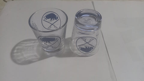 Buffalo Sabres Set of 2 NHL 2oz. Cup Shot Glass