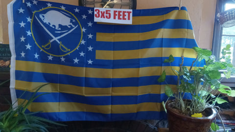 Buffalo Sabres Stars & Stripes NHL 3X5 Feet Flag Banner Pole or Wall Decor