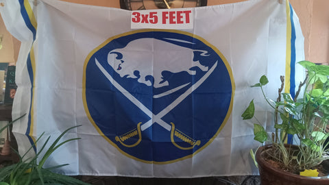 Buffalo Sabres White NHL 3X5 Feet Flag Banner Pole or Wall Decor