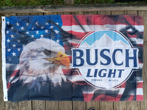 Busch Light Beer American Eagle 3x5 Feet Flag