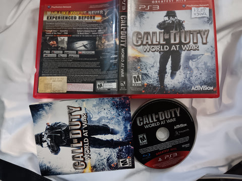 Call of Duty World At War Playstation 3 Used PS3 Video Game