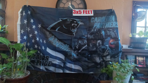 Carolina Panthers Stars Stripes & Steroids NFL 3X5 Feet Flag Banner Pole or Wall Decor