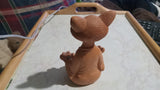Cat Figurine 5" Meditation Yoga Easy Pose Sukhasana Statue Zen Decor Collectible