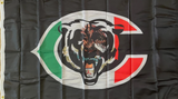 Chicago Bears 3x5 NFL Flag Mexico Flag Background