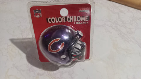 Chicago Bears NFL Color Chrome Helmet Riddell Mini Helmet
