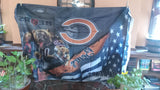Chicago Bears & Stripes & Steroids NFL 3X5 Feet Flag Banner