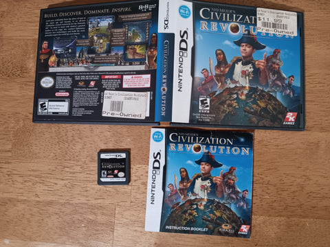 Civilization Revolution COMPLETE Case Manual Cartridge Used Nintendo DS Game