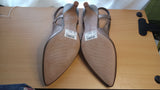 Clarks Linvale Loop Pump Womens 9M Leather Slingback Heels Pewter Gray