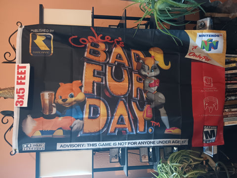 Conker's Bad Fur Day 3X5 Feet Flag Banner