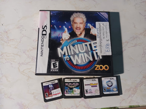 DS 4 Game Lot Bejeweled + Gameshows Puzzle Tested Nintendo DS Game Bundle