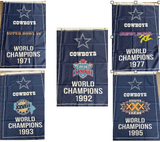 Dallas Cowboys 3x5 NFL Flag Super Bowl  Set of 5 Bundle