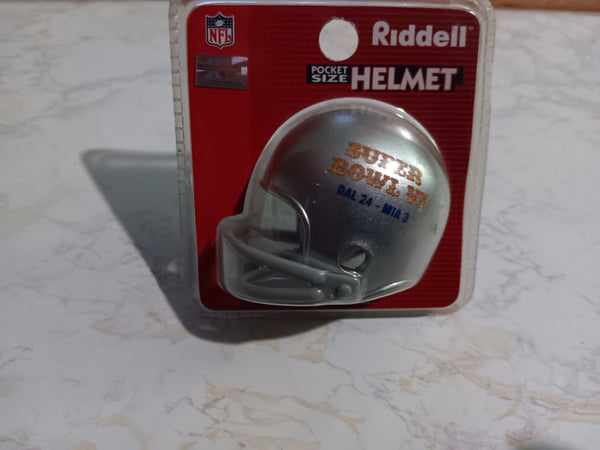 dal football helmet Dallas Cowboys Dolphins Super Bowl VI NFL Riddell Pocket Size Football –  Jamestown Gift Shop