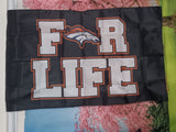 Denver Broncos For Life 3x5 Feet NFL Flag