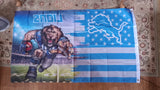 Detroit Lions NFL 3X5 Feet American Flag Banner Wall Decor or Pole Hang