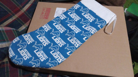 Detroit Lions NFL Handmade 18 inch Christmas Stocking