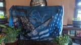 Detroit Lions Stars & Stripes & Steroids NFL 3X5 Feet Flag Banner
