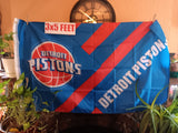 Detroit PIstons NBA 3X5 Feet Flag Banner Pole or Wall Decor