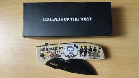 Doc Holiday Wild West Legends of the Old West Spring Assisted Folding Pocket Knife