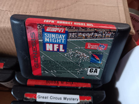 ESPN Sunday Night NFL Football Used Sega Genesis Video Game Cartridge