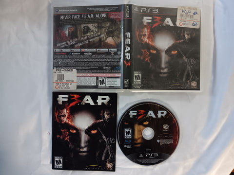 FEAR 3 Tested PS3 Complete Playstation 3 Video Game