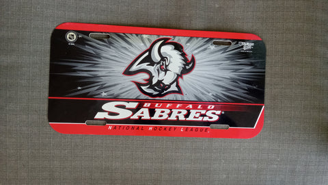 Buffalo Sabres Retro 1990s Logo Plastic License Plate NHL