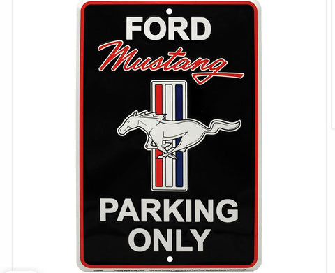 Ford Mustang Parking Only Metal Sign 12x8 Inch Tin Sign