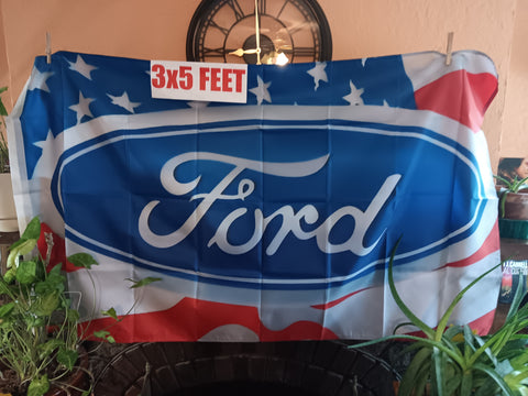 Ford USA Stars & Stripes Automobile 3x5 Feet Flag