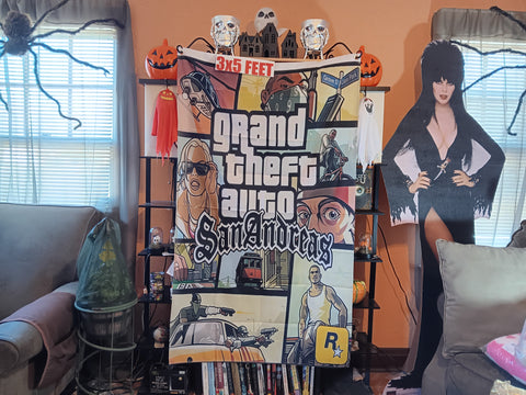 Grand Theft Auto San Andreas 3X5 Feet Flag Video Game Cover Banner 2-Sided