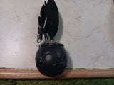 🎃 Halloween Grim Greenery Sculpted Spiders Pot 8.2" Artificial Plant Hyde and EEK