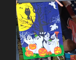 👻 Halloween 12x18 Garden Flag Pumpkins Ghosts Moon