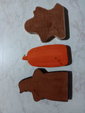🎃 Halloween 3 Wood Standing Witch Pumpkin Ghost Shelf Decorations