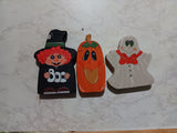 🎃 Halloween 3 Wood Standing Witch Pumpkin Ghost Shelf Decorations