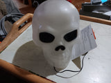 🎃 Halloween 5.75" Classic Small Lit Skull Decorative Prop with Timer White Hyde and EEK!