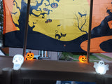 👻 Halloween Solar Lawn Stakes 2 Pumpkin Bundle Jack O Lantern Lot