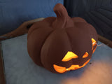 🎃 Halloween 6x5 Lit Terracotta Pumpkin Decorative Prop