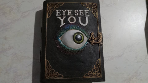 🎃 Halloween 9 Inch Resin Book Decor Eye Ball Spooky Night