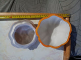 🎃 Halloween Ceramic Orange Pumpkin Candy Bowl Hand Painted Pacific Rim With Lid