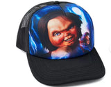 🎃 Halloween Chucky Lightning Trucker Hat Baseball Cap