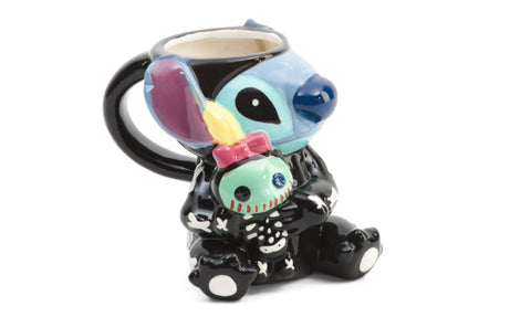 🎃 Halloween DISNEY Stitch Skeleton Figural Mug Decorative Drinking Cup