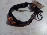 🎃 Halloween Faux Leather Skull Bracelet