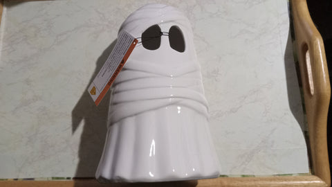 🎃 Halloween GOBLIN & GHOUL 10in Led Ceramic Mummy Ghost