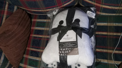 🎃 Halloween Ghost Throw Blanket & Pillow Set STOREHOUSE Koda