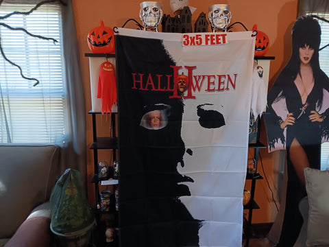 🎃 Halloween II 3X5 Feet Flag Michael Myers Movie Banner 2-Sided