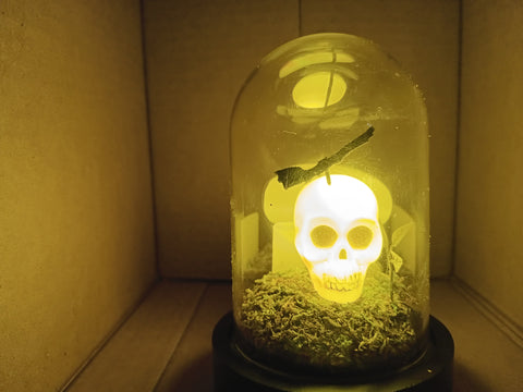 🎃 Halloween LED Lit Plastic Ghost in Dome Decorative Cloche Hyde and EEK!
