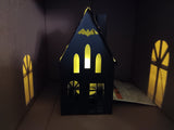 🎃 Halloween Lit Metal Bat House Hyde and EEK! Light Up Indoor Decoration