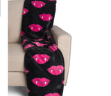 🎃 Halloween NOVOGRATZ Koda Vampire Lips & Fangs Throw Blanket